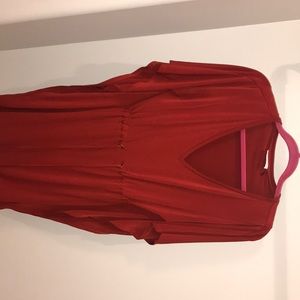 Drawstring butterfly dress midi